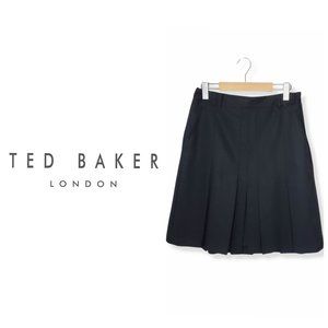 Ted Baker Black A-Line Pleated Skirt